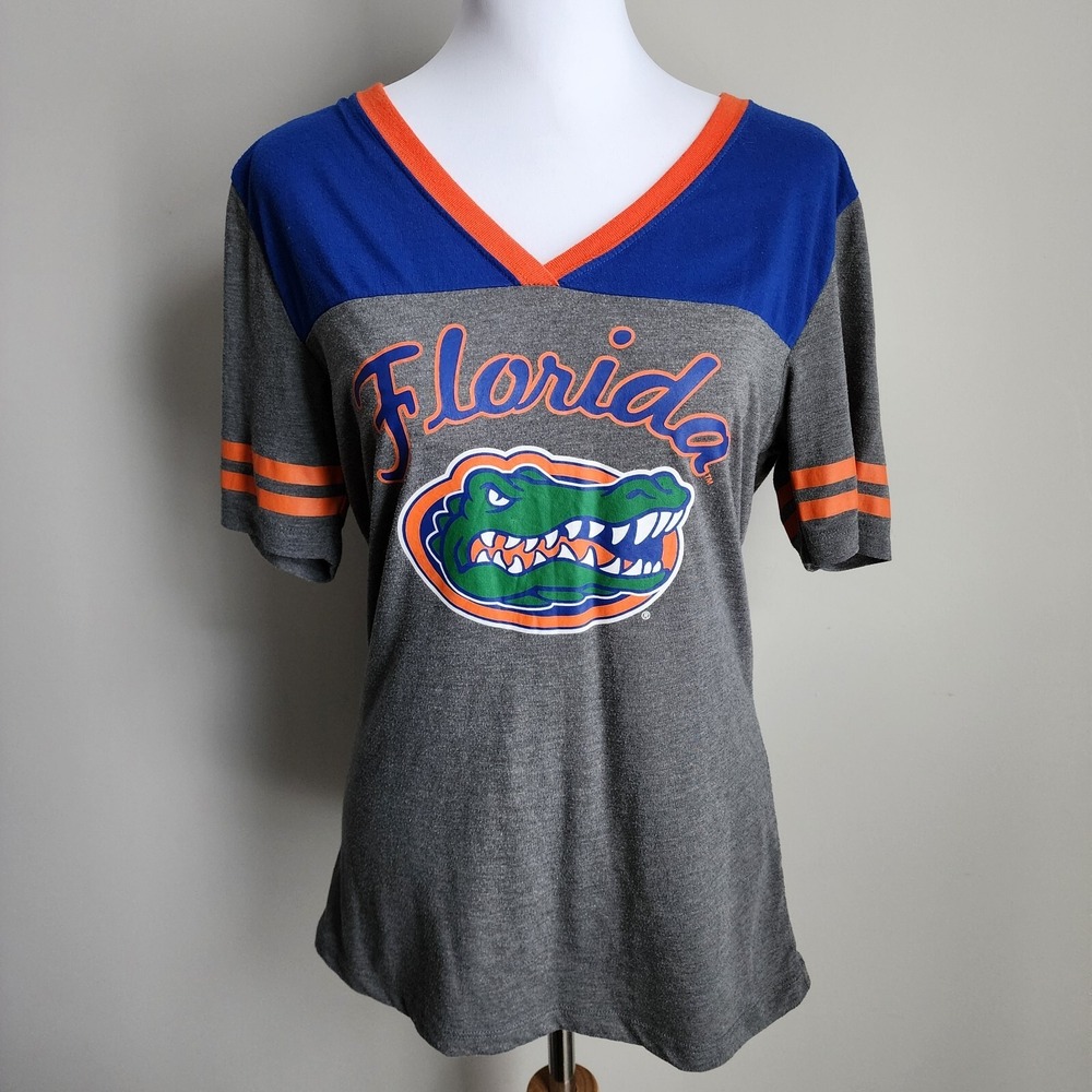 Florida Gators Football Shirt Womans Large‎ University Of Florida Blue Tee Top
